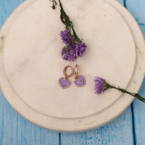 Earrings- Purple Heart