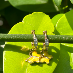 Earring- Yellow Butterfly